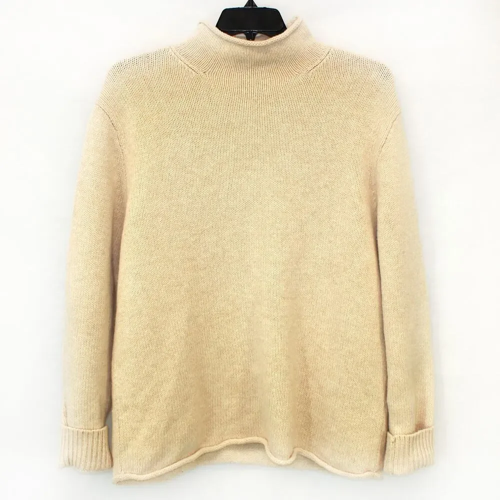 J.Crew Always Sweater Pullover Lambswool Blend Cozy Minimalist Turtleneck Medium